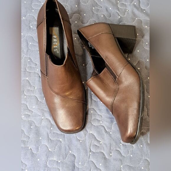 Paces Brenda brown heeled shoes size 7.5 - Picture 1 of 7